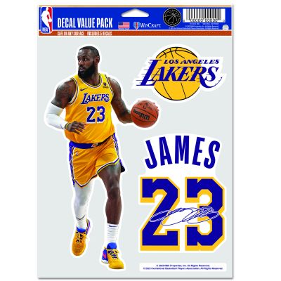 WinCraft NBA LeBron James Los Angeles Lakers Multi Use Decal - Flerfärgad - Nálepky