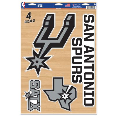 WinCraft NBA 11x17 San Antonio Spurs Multi-Use Decal - Svart - Nálepky