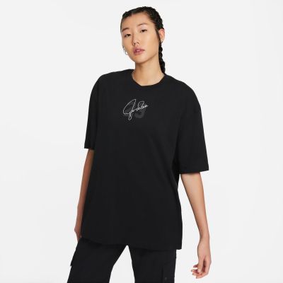 Jordan Essentials Wmns Short-Sleeve Graphic Tee Black - Svart - Kortärmad T-shirt