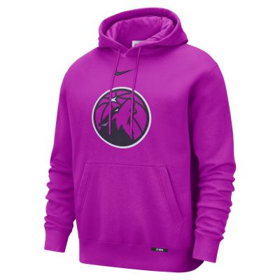 Nike Minnesota Timberwolves City Edition Club Hoodie - Lila - Luvtröja