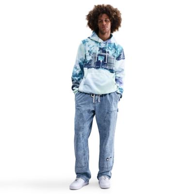 Nike Denim Basketball Pants Blue Grey - Blå - Byxor