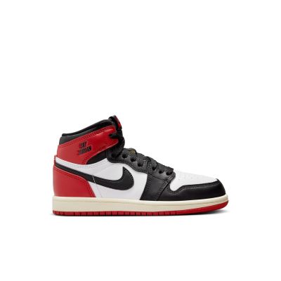 Air Jordan 1 Retro High OG "Black Toe" (PS) - Vit - Sneakers